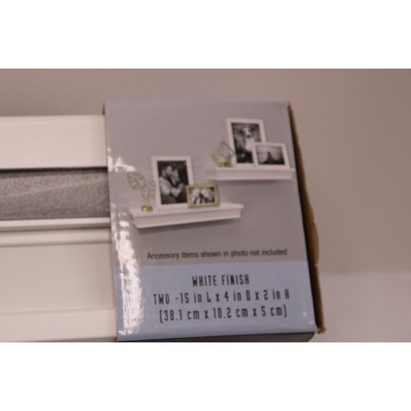 2 Pc. Wooden Shelves, White NIB! - Picture 2 of 8